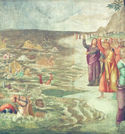 Die Durchquerung des Roten Meeres von Bernardino Luini